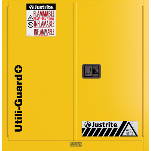 Utili-Guard+ Flammable Safety Cabinet, 30 gal., 1 Door, 43" W x 44" H x 22" D Industrial Sales
