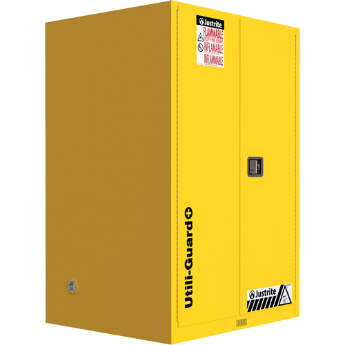 Utili-Guard+ Flammable Safety Cabinet, 45 gal., 2 Door, 43" W x 65" H x 22" D Industrial Sales