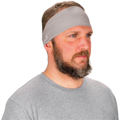 Chill-Its 6634 Performance Knit Cooling Headband, Grey Industrial Sales