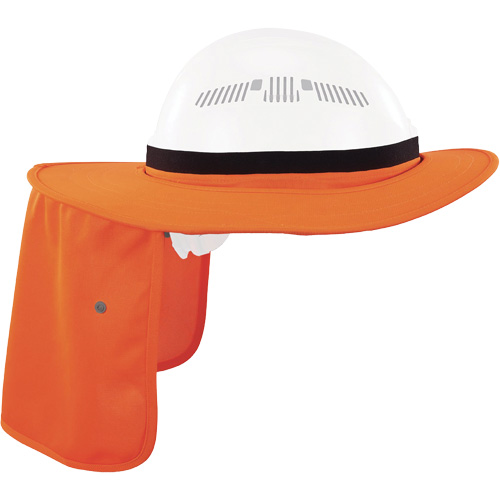 Chill-Its 6661 Universal Hard Hat Brim with Neck Shade, Hi-Vis Orange Industrial Sales
