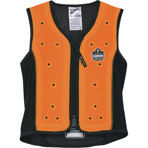 Veste de refroidissement &eacute;vaporatif Chill-Its 6685 avec fermeture &agrave; glissi&egrave;re, 2T-Grand, Orange Industrial Sales