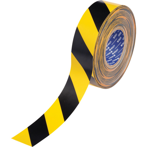 ToughStripe&reg; Max Floor Marking Tape, 2" x 100', Polyester, Black and Yellow Industrial Sales