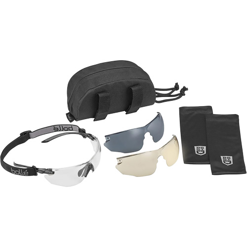 Combat Safety Glasses Kit, Clear/Smoke/Copper Lens, Anti-Fog/Anti-Scratch, ANSI Z87+ Industrial Sales