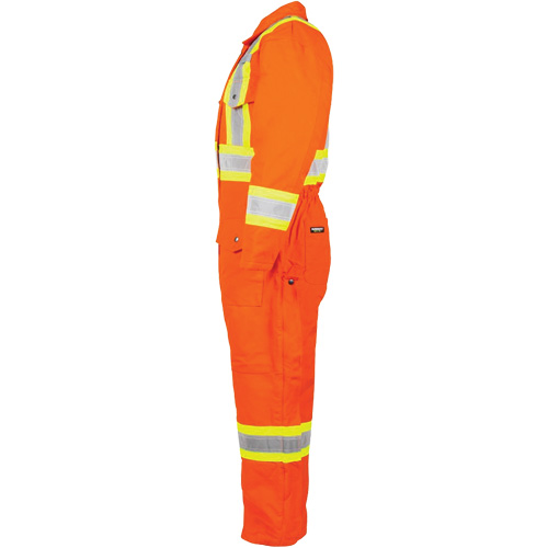 Salopette en canevas doubl&eacute;e haute visibilit&eacute;, 2T-Grand, Orange haute visibilit&eacute; Industrial Sales