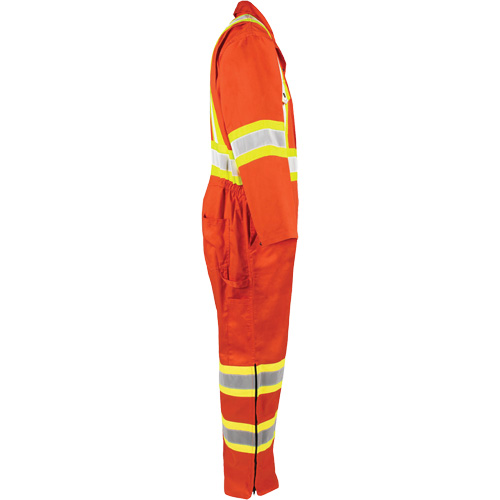 High-Visibility Unlined Coveralls, Medium, High Visibility Orange Industrial Sales
