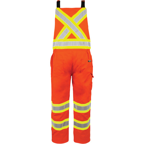 High-Visibility Unlined Overalls, 6X-Large, High Visibility Orange Industrial Sales