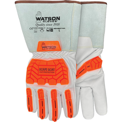 Scape Goat Cut-Resistant Gloves, X-Large, Goatskin Palm, Gauntlet/Driver Cuff Industrial Sales