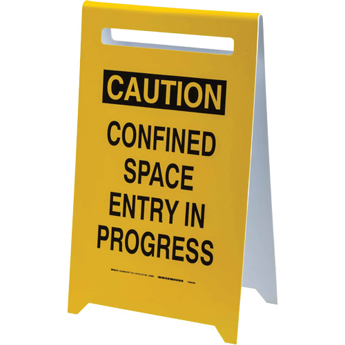Panneau de sol “Caution Confined Space Entry In Progress”, Anglais Industrial Sales