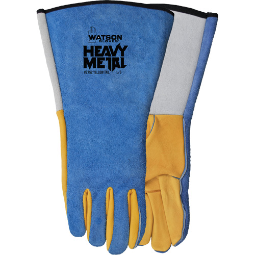 Gants de soudage Yellow Tail MIG/TIG, Cuir fleur de daim/Cuir de vache refendu, Taille Moyen Industrial Sales