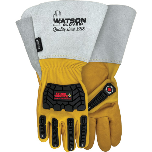 Gants r&eacute;sistants &agrave; leau Storm Trooper, 2T-Grand, Paume en Cuir de vache, Poignet Manchette Industrial Sales