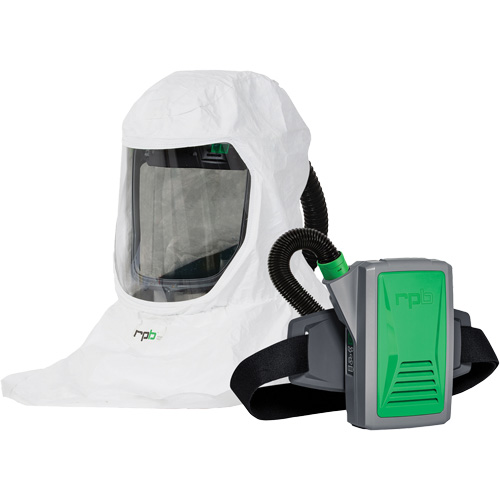 Respirateur T-Link avec casquette, tube de respiration, montage &agrave; la ceinture & APR motoris&eacute; PX5, Cagoule ample & visi&egrave;re, Pile Lithium-ion Industrial Sales