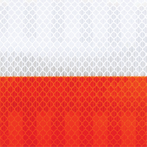 Pellicule souple pour chantiers routiers &agrave; haute intensit&eacute; 382VHIP, 5" la x 150' lo, Orange et blanc Industrial Sales