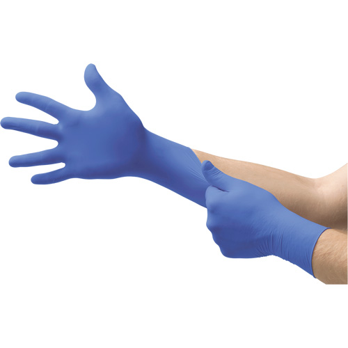 Gants jetables N21 MICROFLEX, 8,5/9/Grand, Nitrile, 4,7 mils/5,5-mil, Sans poudre, Cobalt, Classe 2 Industrial Sales