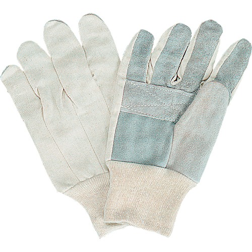 Gants de travail d'usage standard, Grand, Paume en Cuir de vache refendu Industrial Sales