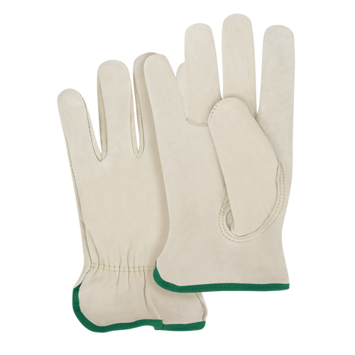 Close-Fit Driver's Gloves, Large, Grain Cowhide Palm Industrial Sales