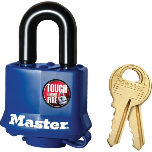 Cadenas r&eacute;sistant aux intemp&eacute;ries, Cl&eacute;s diff&eacute;rentes, Acier lamin&eacute;, Largeur de 1-9/16" Industrial Sales