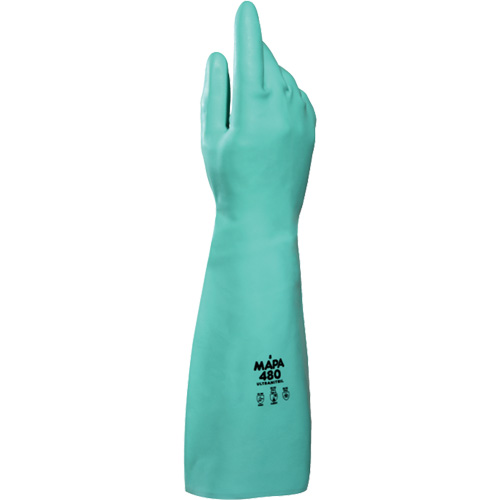 Ultranil 480 Z-Pattern Grip Gloves, Size Small/7, 18" L, Nitrile, 22-mil Industrial Sales