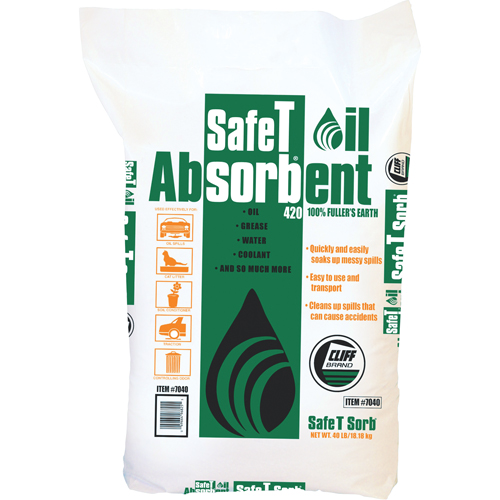Absorbant pour huile de premi&egrave;re qualit&eacute; Safe T Sorb Industrial Sales