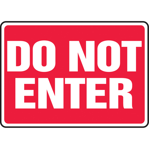 Enseigne  Do Not Enter , 10" x 14", Aluminium, Anglais Industrial Sales
