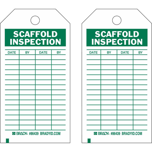 &eacute;tiquettes de rapport d'inspection, Polyester, 4" la x 7" h, Anglais Industrial Sales