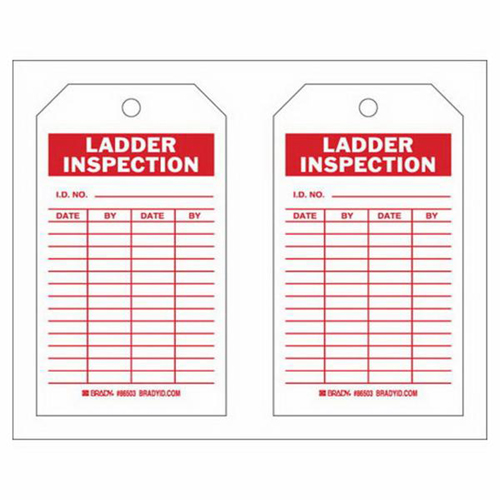 &eacute;tiquettes de rapport d'inspection, Polyester, 4" la x 7" h, Anglais Industrial Sales