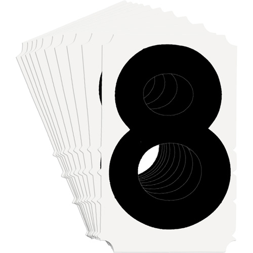 &eacute;tiquettes de lettres et chiffres gothiques individuels Quick-Align, 8, 4" h, Noir Industrial Sales