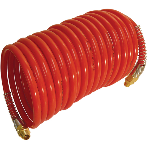 Maxpro Self-Storing Nylon Air Hoses With Fittings, Air, 3/8" ID x 50' L, Nylon, 200 PSI at 23 °C Industrial Sales