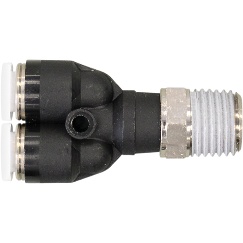 Raccord m&acirc;le en Y filet&eacute; Topfit, 3/8" dia., Polym&egrave;re Industrial Sales