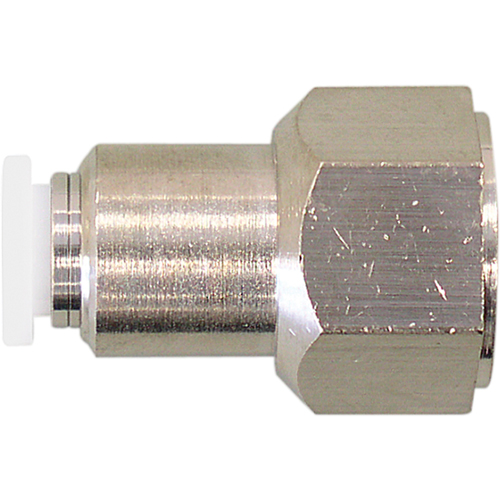 Raccord femelle droit filet&eacute; Topfit, 1/4" dia., Polym&egrave;re Industrial Sales