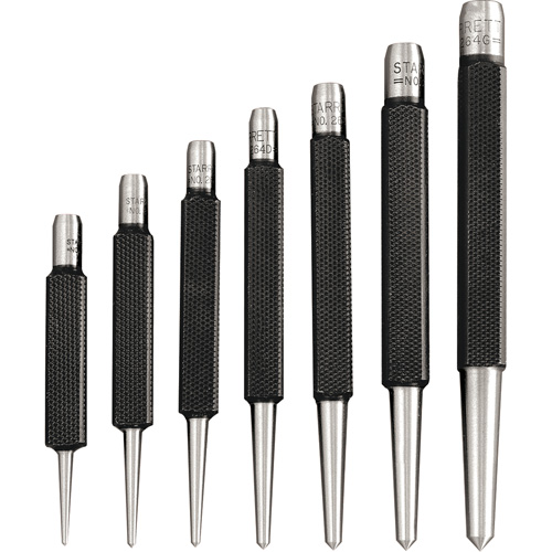Ensemble de 7 pointeaux &agrave; centrer &agrave; tige carr&eacute;e Industrial Sales