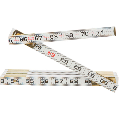 R&egrave;gle Red End Two Way, 6' lo, Bois, Graduations de 1/16" Industrial Sales