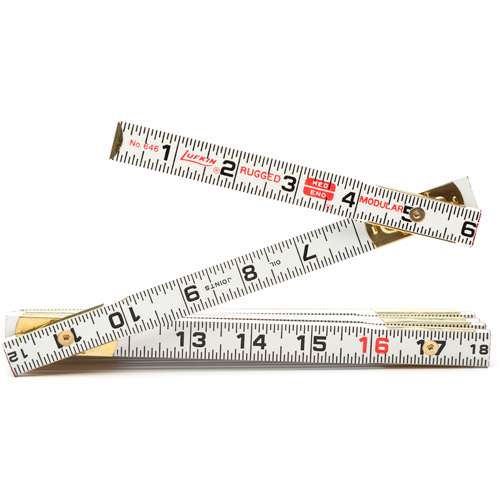 R&egrave;gle de maçon Red End, 6' lo, Bois, Graduations de 1/16" Industrial Sales