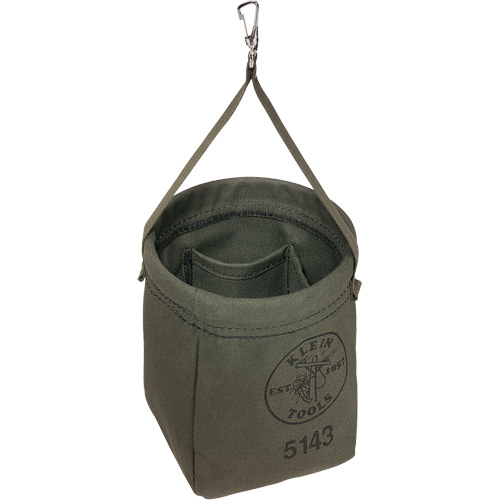 Tapered-Bottom Bag, 8" H, Canvas, Grey Industrial Sales