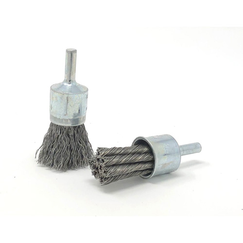 Crimped Wire End Brush, 3/4" Dia., 0.014" Wire Dia., 1/4" Shank Industrial Sales