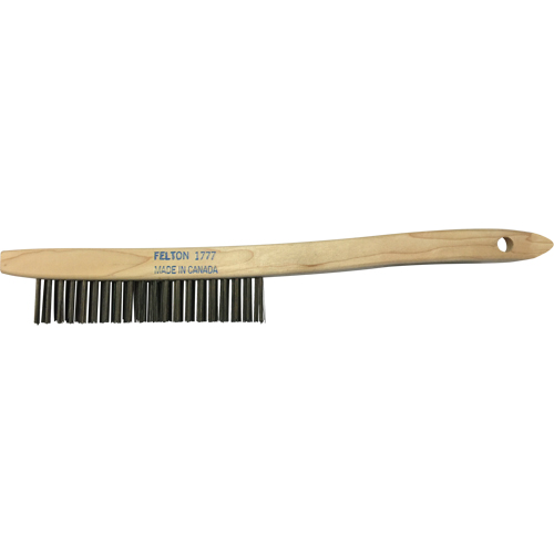 Brosses de nettoyage &agrave; manche recourb&eacute;, Acier, 4 x 19 rangs de fils, Longueur 14" Industrial Sales