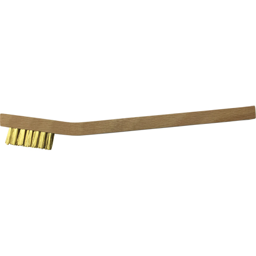 Petites brosses de nettoyage , Laiton, 3 x 7 rangs de fils, Longueur 7-3/4" Industrial Sales