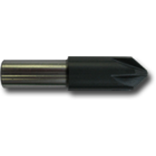 Fraise conique, 1/2", Acier rapide, Angle de 82°, 6 cannelures Industrial Sales