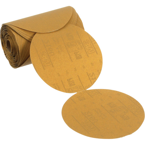 Disque abrasif dor&eacute; en rouleau Stikit, 6" dia., Grain P120, Oxyde d'aluminium Industrial Sales