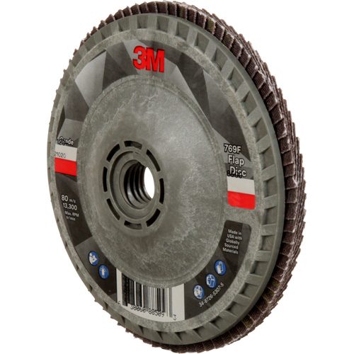 Disque &agrave; lamelles &agrave; changement rapide 769F, 4-1/2" x 5/8"-11, Type 27, Grain 120+, C&eacute;ramique Industrial Sales