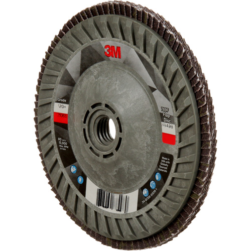 Disque &agrave; lamelles &agrave; changement rapide 769F, 5" x 5/8"-11, Type 29, Grain 120+, C&eacute;ramique Industrial Sales