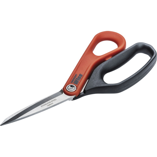 Cisaille tout usage en acier inoxydable pour ouvrier professionnel, 8-1/2", Poign&eacute;e Anneaux Industrial Sales