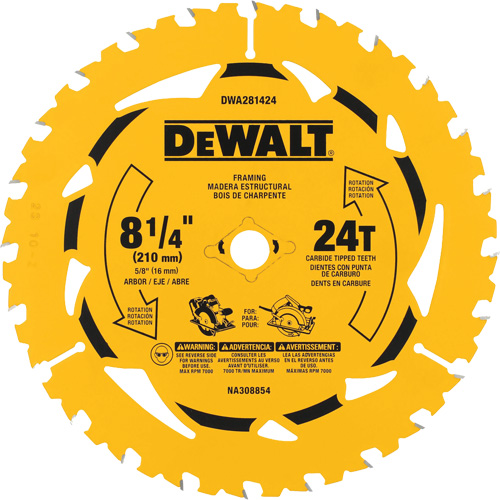 Lame de scie circulaire &agrave; refendre, 8-1/4", 40 dents, Pour Bois Industrial Sales