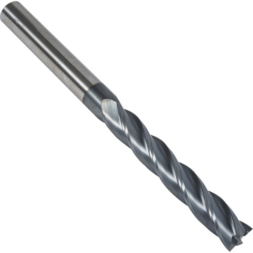 S237 30° Extra Long Square End Mill, 1/8" Dia., 3" L, 4 Flutes, 1/8" Shank, Carbide Industrial Sales