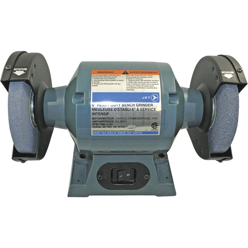 Meuleuse d'&eacute;tabli robuste BGC-6, Dia de roue 6", 1/3 CV Industrial Sales