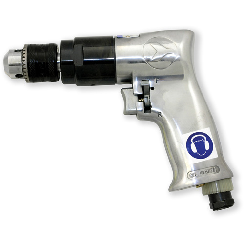 ADX380R Air Drill Rev, 4 CFM, 1/4" NPT, 86.8 dBA, 3/8" Chuck, Keyed Industrial Sales