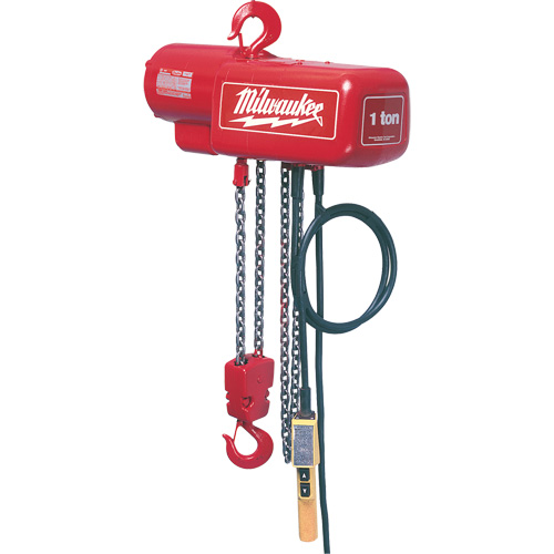 Electric Chain Hoist, 10' Lift, 2000 lbs. (1 tons) Capacity, 16 FPM Industrial Sales