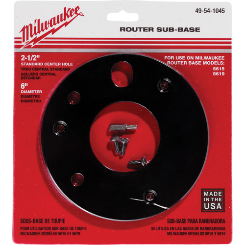 6" Diameter 2-1/2" Center Hole Sub-Base Industrial Sales