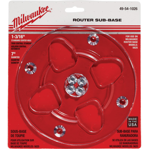 Embase transparente avec un diam&egrave;tre de 7" et un orifice central de 1-3/16" Industrial Sales