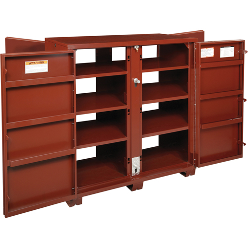 Armoire &agrave; tablettes Jobsite, Acier, 63,7 pi³, Rouge Industrial Sales