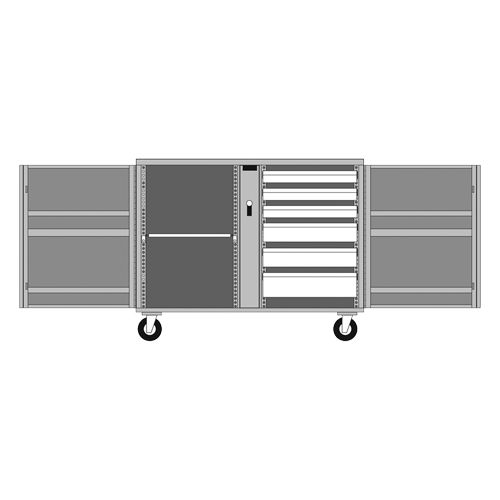 &eacute;tabli roulant, 49-7/8" la x 40-5/8" h x 26-7/8" p, Capacit&eacute; de 24,6 pi³ Industrial Sales